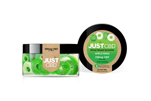 JUST CBD 250MG GUMMIES - 88G (APPLE RINGS)